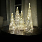 5pcs Glowing Christmas Tree Set Christmas Tree Stylish Glowing Ornament Christmas Party Home Decor, Adorable Christmas Collectible Figurines, Perfect for Desktop Display, Decorative Doll Ornaments(Along with Three Mini Christ House Of Avana