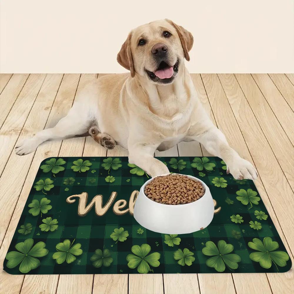 Doormat - Soft Flannel Green Rectangular