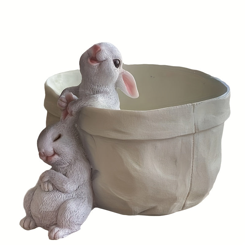 Rabbit Sculpture - Decorative White Small