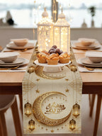 Polyester Table Runner - Rectangular Ramadan Lantern