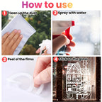 4 Sheets Christmas Window Stickers - Snowhouse & Snowflake Designs, Reusable Plastic Holiday Decorations for Glass Surfaces, Semi-Matte Finish, Perfect for Festive Party Decor, Christmas Decorations, Christmas Window Cling, C House Of Avana