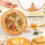 Pizza Peel - Natural Bamboo Round 28x42cm