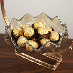Gold Decor Bowl - Lotus Design Centerpiece