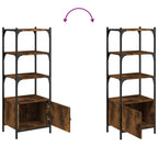 Bookcase 3-Tier Smoked Oak 41x30x109.5 cm Engineered Wood House Of Avana
