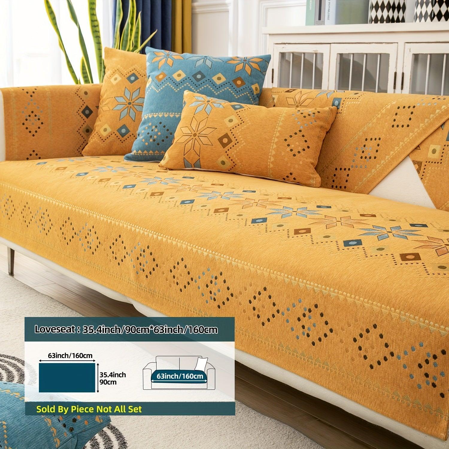 Stylish Bohemian Chenille Slipcovers for Couches topspet