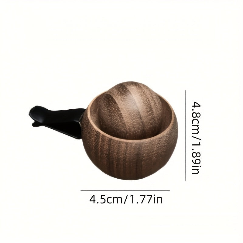 1pc Natural Wood Car Air Freshener Diffuser with Manual Operation - Real Wood (Cherry/Beech/Birch/Maple) All--One Refillable Design, No Chemicals, Compatible with Car Ventilation Systems, Elegant & Durable Air Purifier for Ve House Of Avana