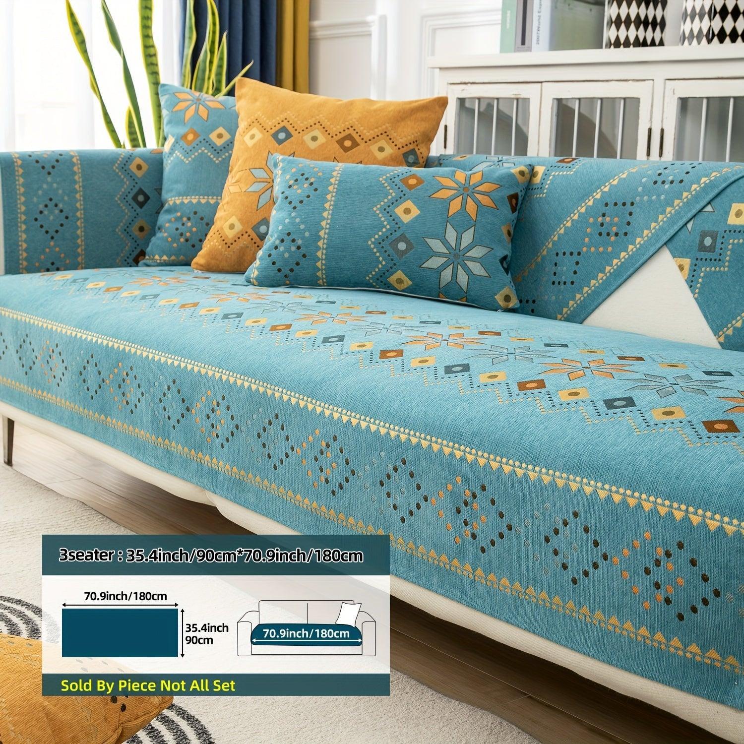 Stylish Bohemian Chenille Slipcovers for Couches topspet