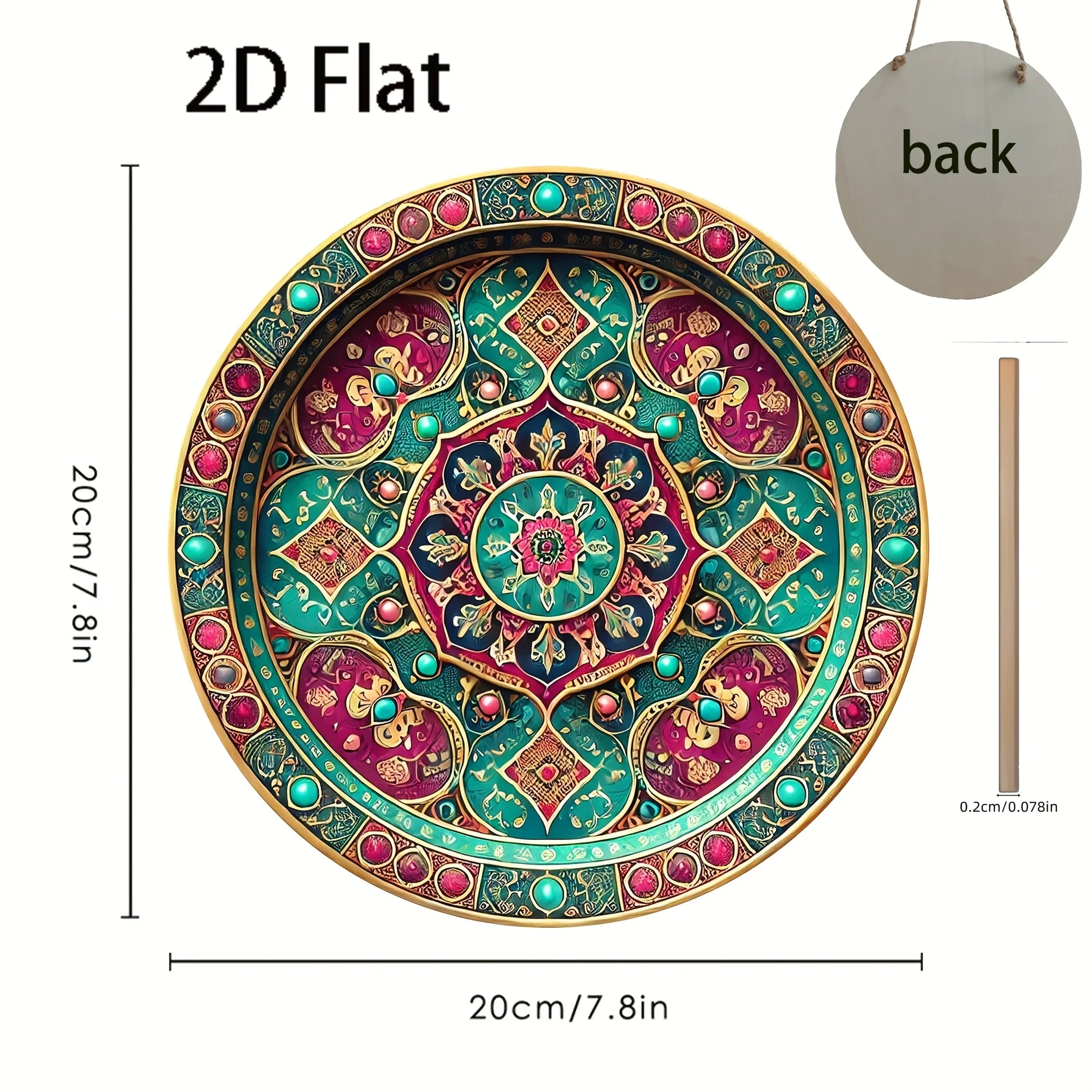 Wall Sign - Moroccan Wooden Round