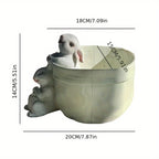 Rabbit Sculpture - Decorative White Small