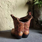 American Country Creative Western Cowboy Boot Resin Flower Pot Ornament Vase for Balcony Garden... - House Of Avana