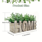 , Artificial Eucalyptus Potted Plant, Fake Green Plant with Wooden Pot for Spring Summer Gift Ideas,... - House Of Avana