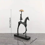 Creative Cast Iron Metal Horse Ornament Home Living Room Luxury Decorative Tv Cabinet Bar Tabletop... - House Of Avana