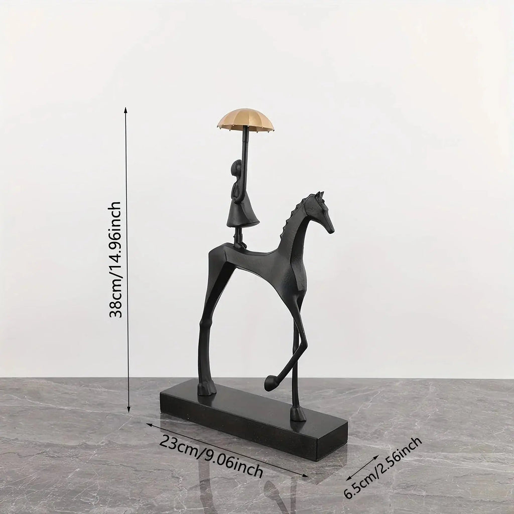Creative Cast Iron Metal Horse Ornament Home Living Room Luxury Decorative Tv Cabinet Bar Tabletop... - House Of Avana [[SKU:HOA-SCU-477]]