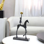 Creative Cast Iron Metal Horse Ornament Home Living Room Luxury Decorative Tv Cabinet Bar Tabletop... - House Of Avana