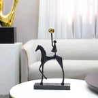 Creative Cast Iron Metal Horse Ornament Home Living Room Luxury Decorative Tv Cabinet Bar Tabletop... - House Of Avana