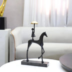 Creative Cast Iron Metal Horse Ornament Home Living Room Luxury Decorative Tv Cabinet Bar Tabletop... - House Of Avana