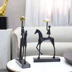 Creative Cast Iron Metal Horse Ornament Home Living Room Luxury Decorative Tv Cabinet Bar Tabletop... - House Of Avana