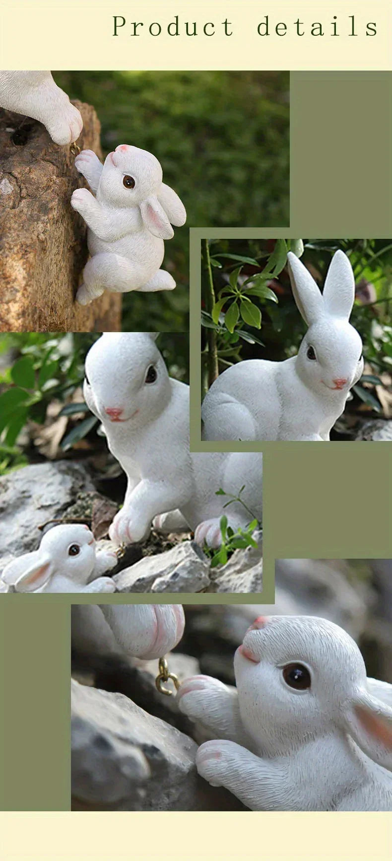 [1pc Funny Easter Bunny] 1pc Funny Easter Bunny Rabbit Mama And Baby Garden Statues With Flower Crowns | Easter Figurine Decorations For Home Garden Decor Outdoor Statues, Table Decorations
