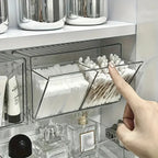 Cosmetic Storage Box, Bathroom Wall Cosmetic Storage Box, Wall-mounted Storage Box, Acrylic Swab Box,... - House Of Avana