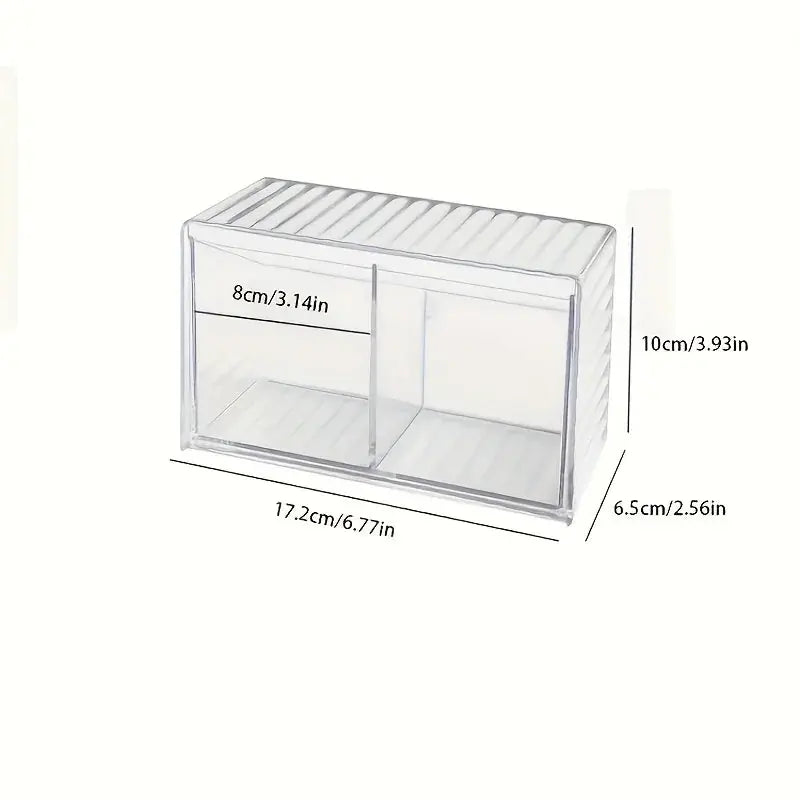 Cosmetic Storage Box, Bathroom Wall Cosmetic Storage Box, Wall-mounted Storage Box, Acrylic Swab Box,... - House Of Avana
