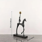 Creative Cast Iron Metal Horse Ornament Home Living Room Luxury Decorative Tv Cabinet Bar Tabletop... - House Of Avana