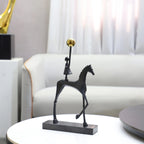 Creative Cast Iron Metal Horse Ornament Home Living Room Luxury Decorative Tv Cabinet Bar Tabletop... - House Of Avana
