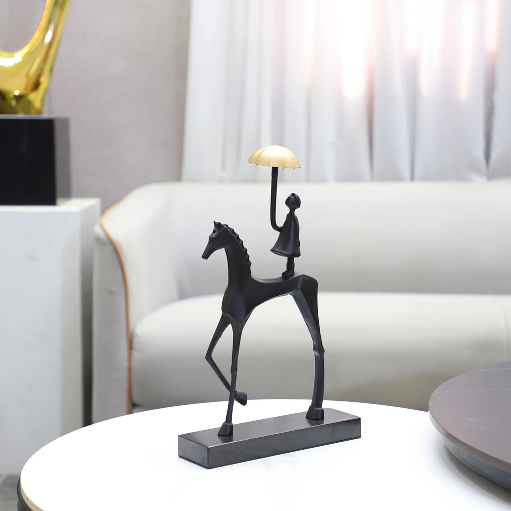 Creative Cast Iron Metal Horse Ornament Home Living Room Luxury Decorative Tv Cabinet Bar Tabletop... - House Of Avana