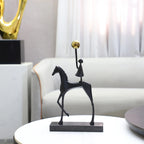 Creative Cast Iron Metal Horse Ornament Home Living Room Luxury Decorative Tv Cabinet Bar Tabletop... - House Of Avana