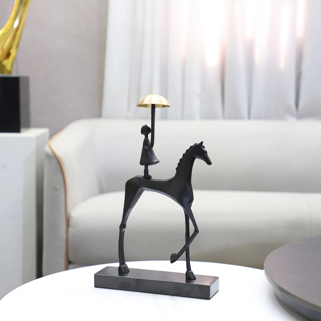 Creative Cast Iron Metal Horse Ornament Home Living Room Luxury Decorative Tv Cabinet Bar Tabletop... - House Of Avana