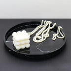 Elegant Black Circular Resin Tray - 27.43cm Hand-polished, Multi-purpose Vanity Organizer for Bathroom,... - House Of Avana