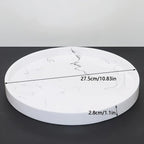 Elegant Black Circular Resin Tray - 27.43cm Hand-polished, Multi-purpose Vanity Organizer for Bathroom,... - House Of Avana