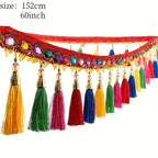 Elegant Lace Fringe Trim with Tassels - Durable Hanging Ribbon for Curtain, Sofa & Table Decor -... - House Of Avana