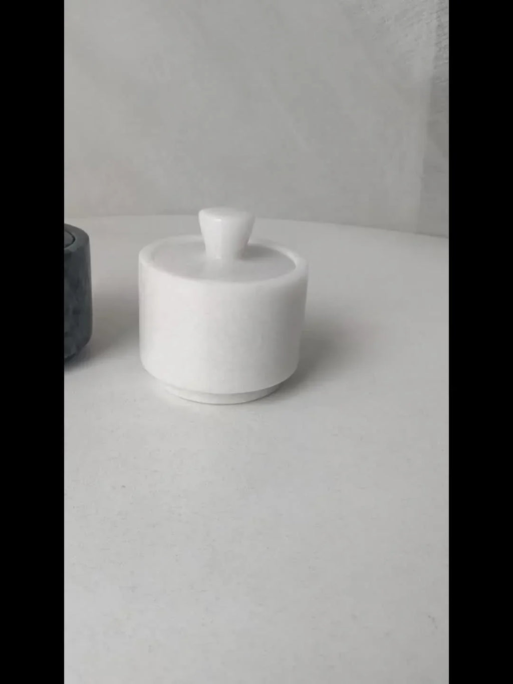 Elegant Marble Salt and Pepper Shaker with Lid - Premium Spice Storage Jar, Kitchen Organizer, Refined... - House Of Avana