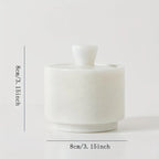 Elegant Marble Salt and Pepper Shaker with Lid - Premium Spice Storage Jar, Kitchen Organizer, Refined... - House Of Avana