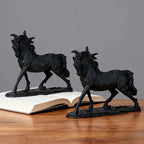Elegant Walking Horse Statue | Abstract Resin Decor for Living Room, Office Desk, and Wine Cabinet -... - House Of Avana