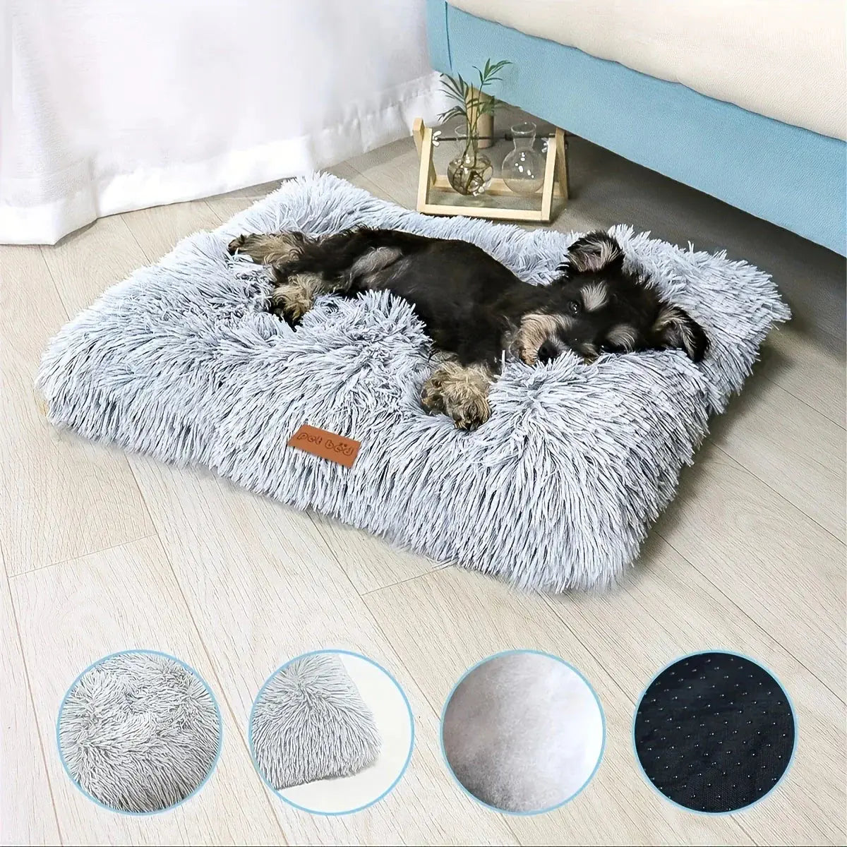 Extra Large Fleece Lined Dog Bed & Cat Mat - Thickened Comfortable Warm Polyester, Easy to Remove &... - House Of Avana [[SKU:HOA-SCU-476]]
