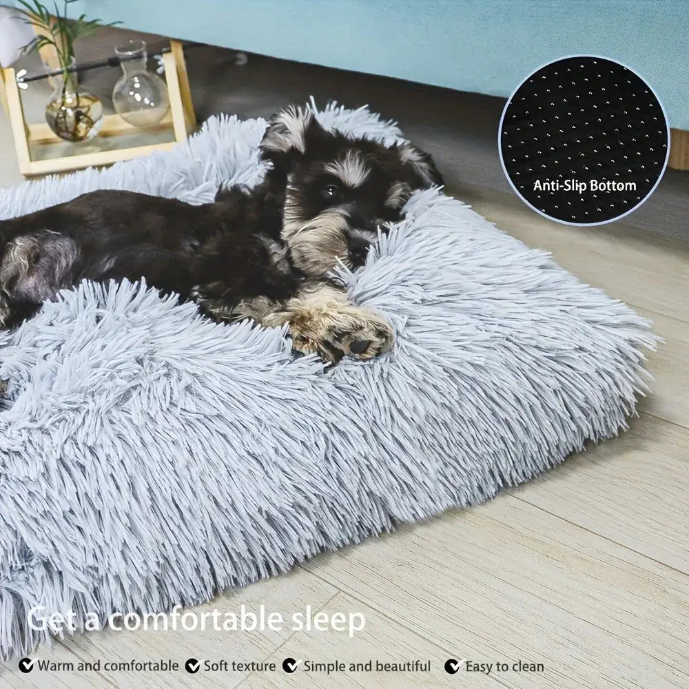 Extra Large Fleece Lined Dog Bed & Cat Mat - Thickened Comfortable Warm Polyester, Easy to Remove &... - House Of Avana [[SKU:HOA-SCU-476]]