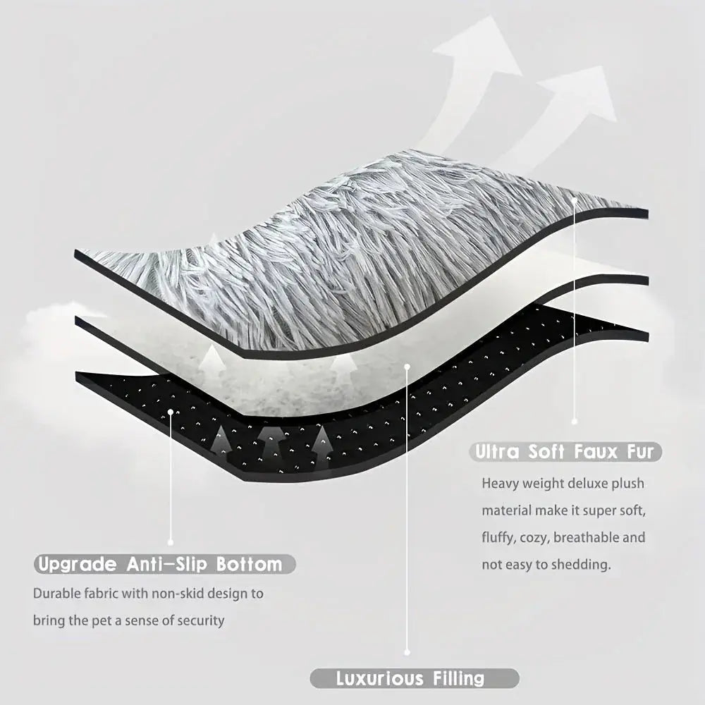 Extra Large Fleece Lined Dog Bed & Cat Mat - Thickened Comfortable Warm Polyester, Easy to Remove &... - House Of Avana [[SKU:HOA-SCU-476]]