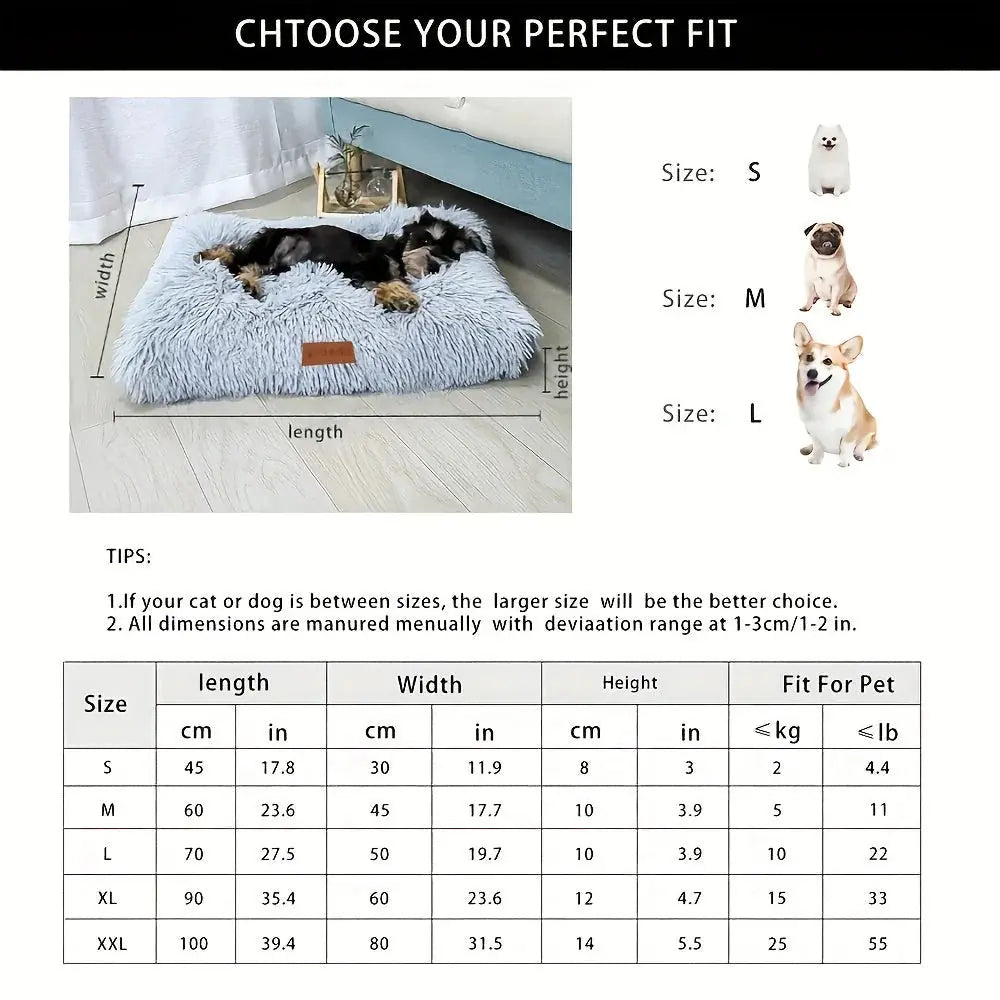 Extra Large Fleece Lined Dog Bed & Cat Mat - Thickened Comfortable Warm Polyester, Easy to Remove &... - House Of Avana [[SKU:HOA-SCU-476]]