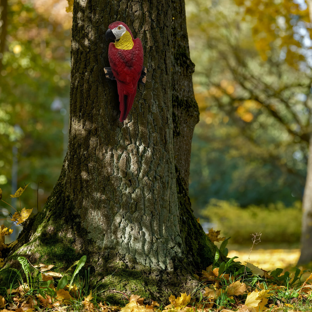 Parrot Design Outdoor Statue, 1pc Garden Animal Ornament, Hanging Tree Parrot Decoration Sculpture, Simulated Parrot for Outdoor Garden and Landscape Design, Dly Garden Artwork, Resin Craftsmanship for Patio Lawn Decor, Add C House Of Avana