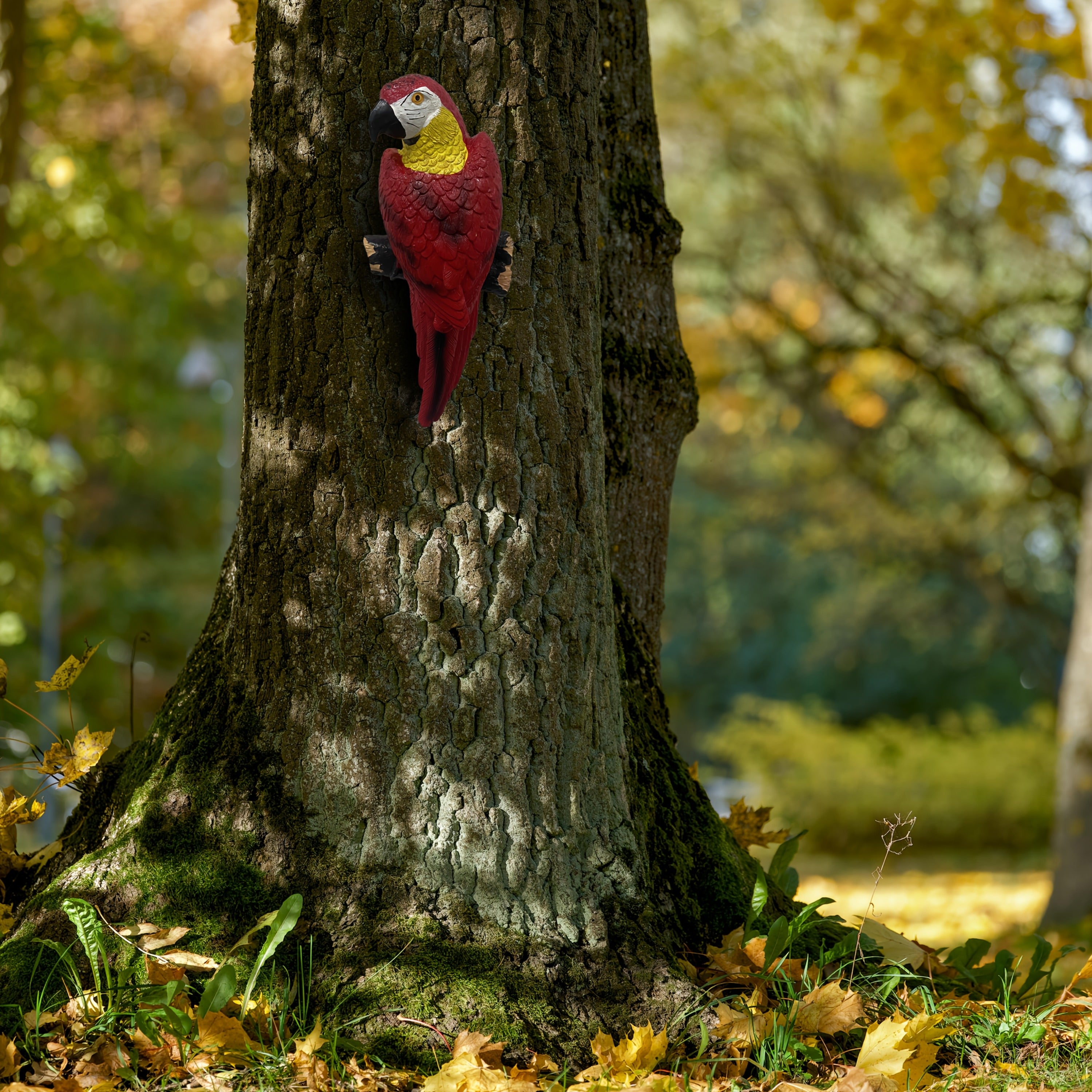 Parrot Design Outdoor Statue, 1pc Garden Animal Ornament, Hanging Tree Parrot Decoration Sculpture, Simulated Parrot for Outdoor Garden and Landscape Design, Dly Garden Artwork, Resin Craftsmanship for Patio Lawn Decor, Add C House Of Avana