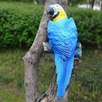 Parrot Design Outdoor Statue, 1pc Garden Animal Ornament, Hanging Tree Parrot Decoration Sculpture, Simulated Parrot for Outdoor Garden and Landscape Design, Dly Garden Artwork, Resin Craftsmanship for Patio Lawn Decor, Add C House Of Avana
