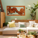 1pc Handcrafted Wood Wall Art - Unique Irregular Shape, Natural Wood Finish, Large Square Frame, Perfect for Living Room, Bedroom, Kitchen, Office Decor - No Electricity Needed, Featherless, Classroom Decor | Natural Wood Art House Of Avana