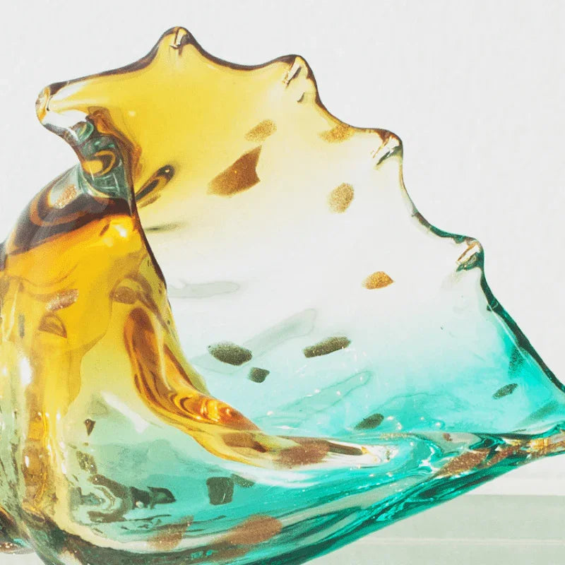 1pc Handmade Glass Conch Art Decoration, Ocean Series Home Decor, Collectible Handmade Art Sculpture, Party Table Centerpiece, Tabletop Candy Dish, for Bookshelf, Dining Table, Entryway, Living Room, Cabinet Helloween Christm House Of Avana