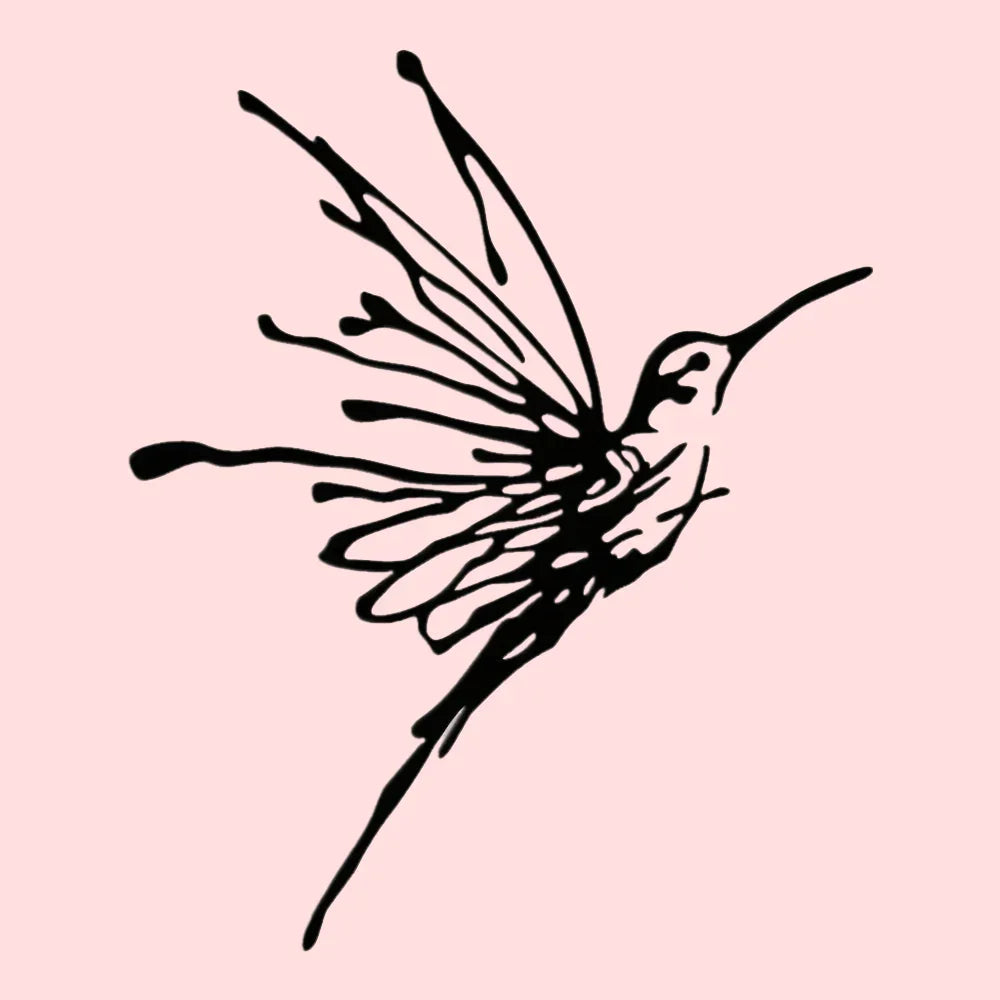 1pc Hummingbird Ink Wall Art Decor - House of Avana