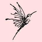 1pc Hummingbird Ink Wall Art Decor - House of Avana