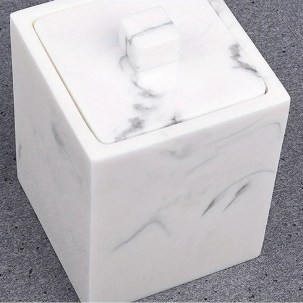Marble-like Cosmetic Organizer Box - Elegant Bathroom & Kitchen Storage Case, Compact Vanity Organizer... - House Of Avana [[SKU:HOA-KDS-005]]