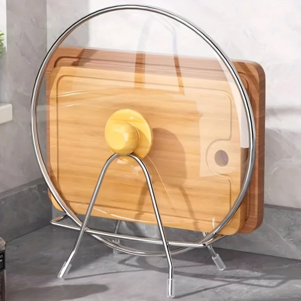 Multi-functional Chopping Board & Utensil Holder | Reinforced Design with Circular Cutouts for Knives,... - House Of Avana
