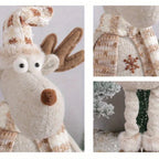 Or S Luge Christmas Snowman & Reindeer Figurines - Stretchable Winter Scene Decor with Expressive Eyes,... - House Of Avana