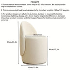 , Round Dressing Stool, Curved Backrest, Comfortable and Soft, Modern Bedroom Dressing Chair, Suitable... - House Of Avana